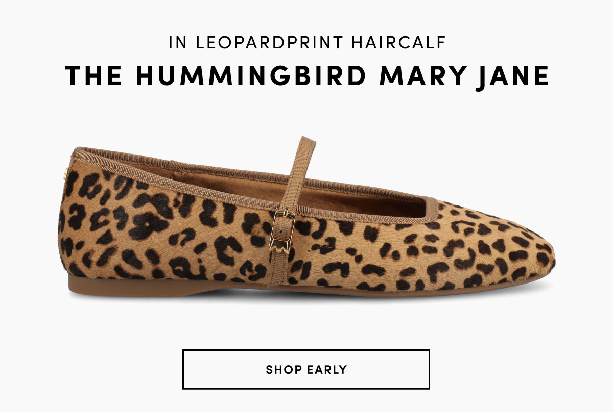 The Hummingbird Mary Jane In Leopardprint Haircalf