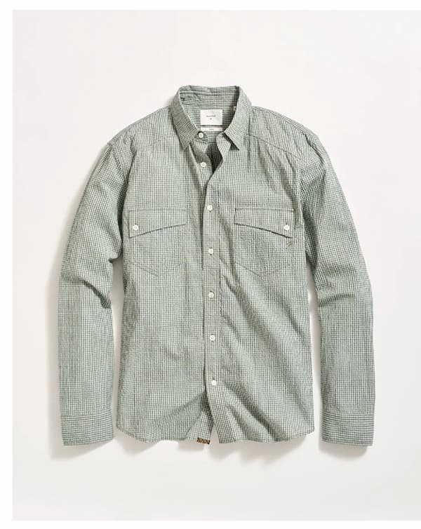 Micro-Check Seersucker Shirt