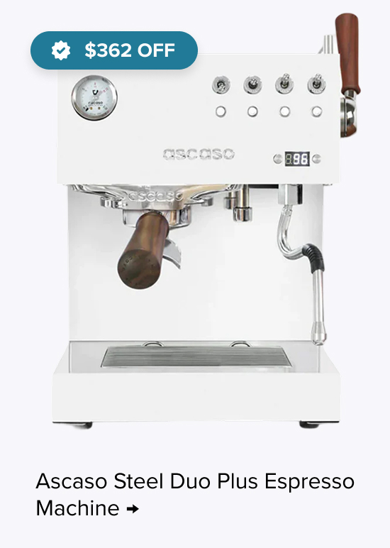 Ascaso Steel Duo Plus Espresso Machine - $362 Off