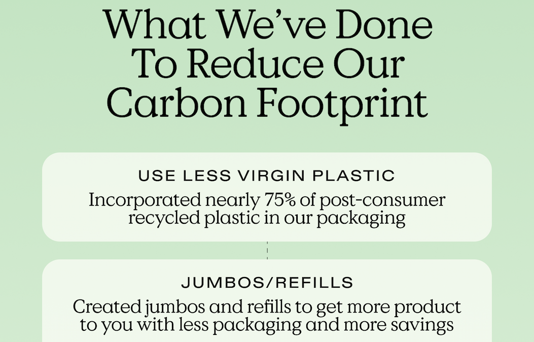 What we've done to reduce our carbon footprint