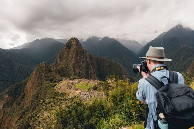 View of the iconic Machu Picchu