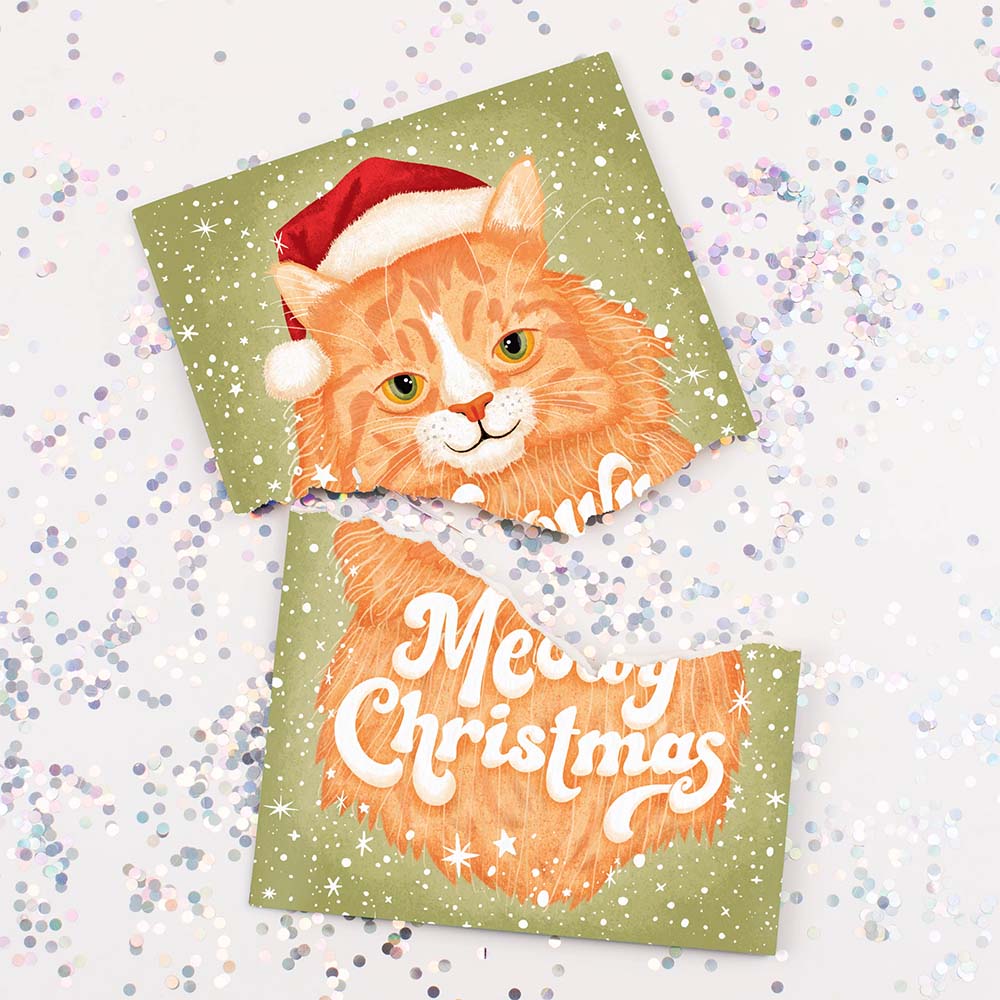 Image of Endless Meowy Christmas Card
