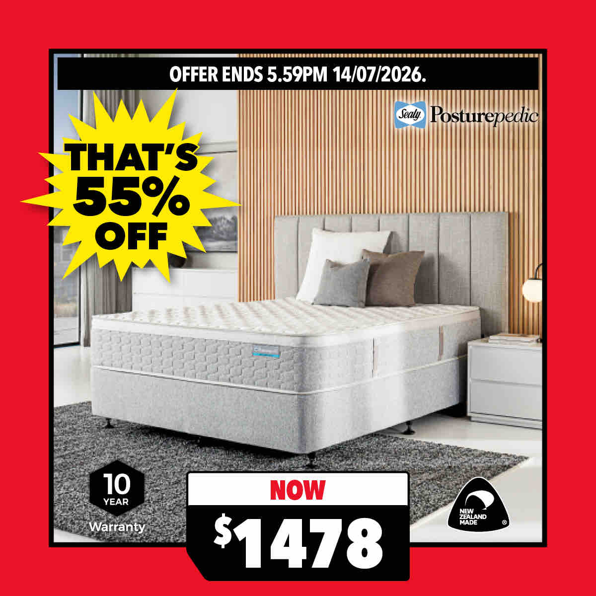 Harrington Extra Firm Queen Mattress by Sealy Posturepedic