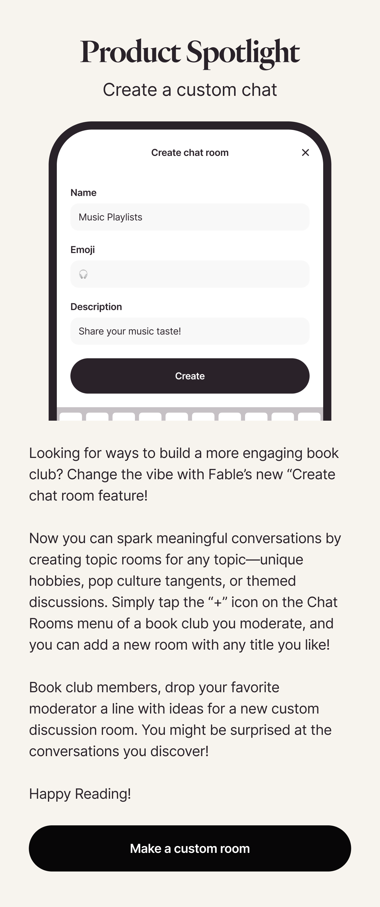 Product Spotlight: Create a custom chat