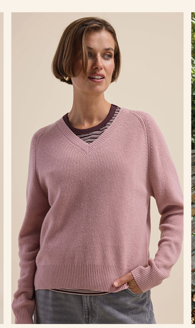 Elementary Cashmere Blend V Neck Sweater