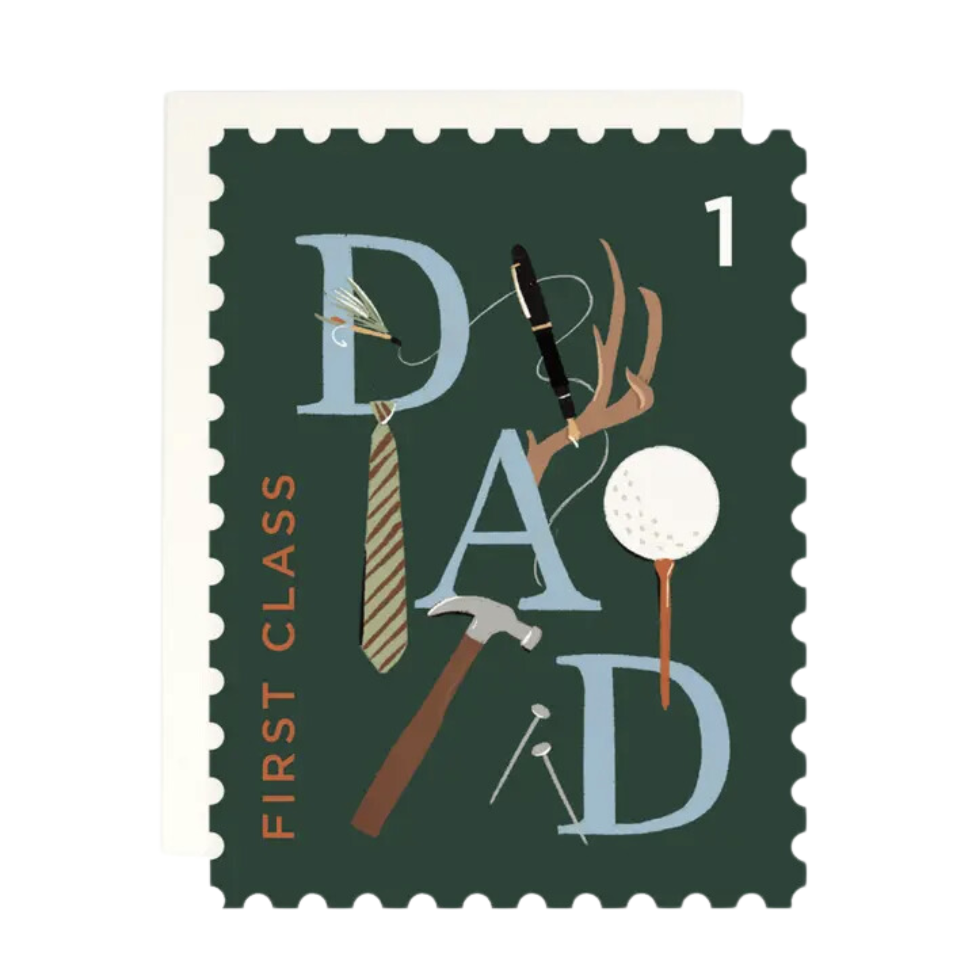 Image of First Class Dad Note Card