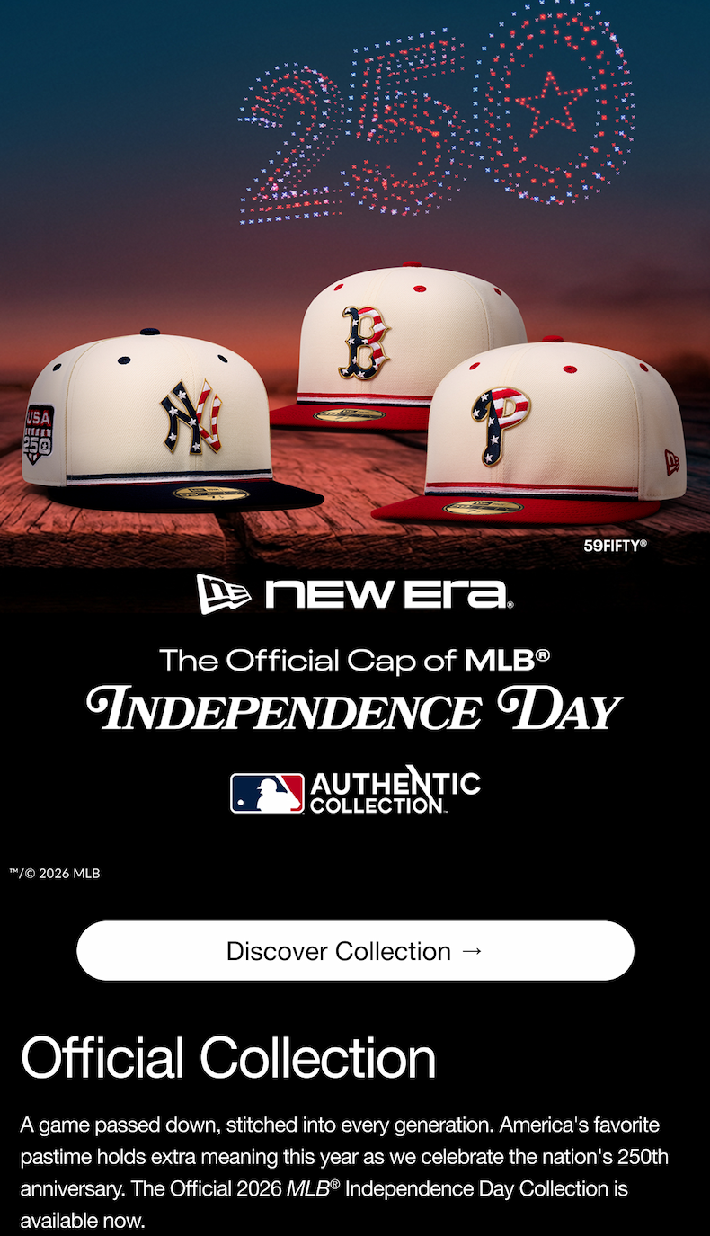 The Official Cap of MLB® Independence Day. Discover Collection.