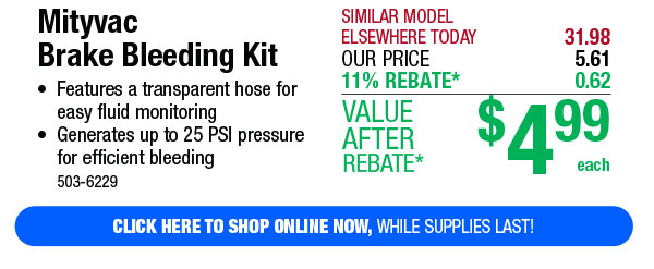 Mityvac Brake Bleeding Kit - Free Shipping To Store!
