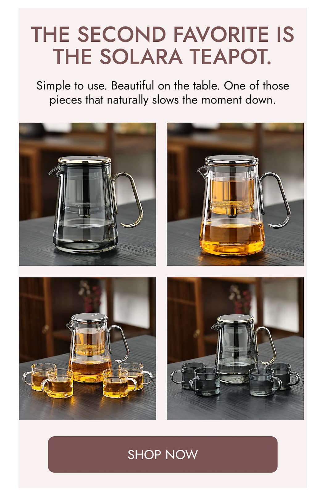 Solara Magnetic Glass Teapot