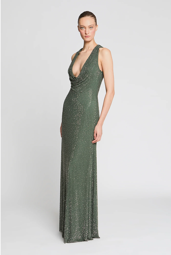 Sunni Crystal Mesh Gown