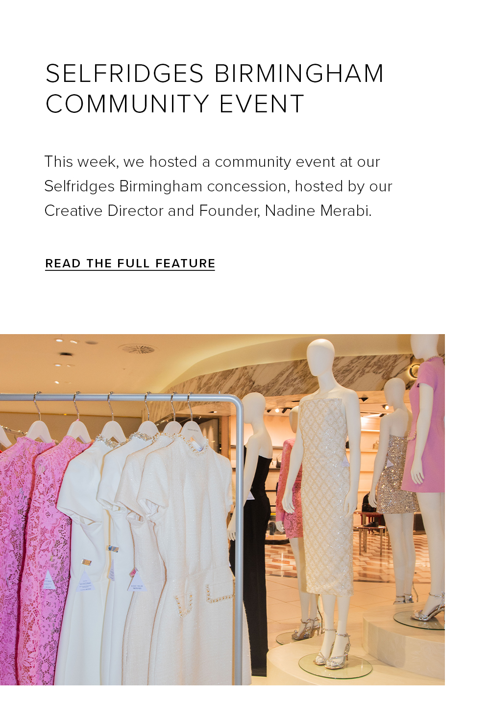 Selfridges Birmingham Community Event  