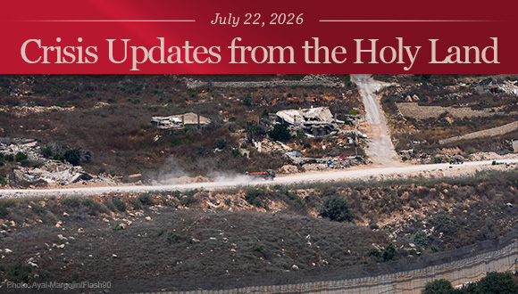 An Israeli military convoy in the village of Odaisseh, southern Lebanon, near the Lebanon-Israel border.