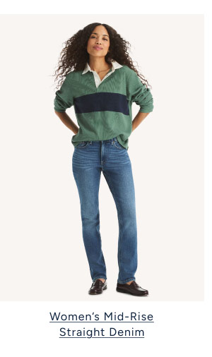 Women's Mid-Rise Straight Denim