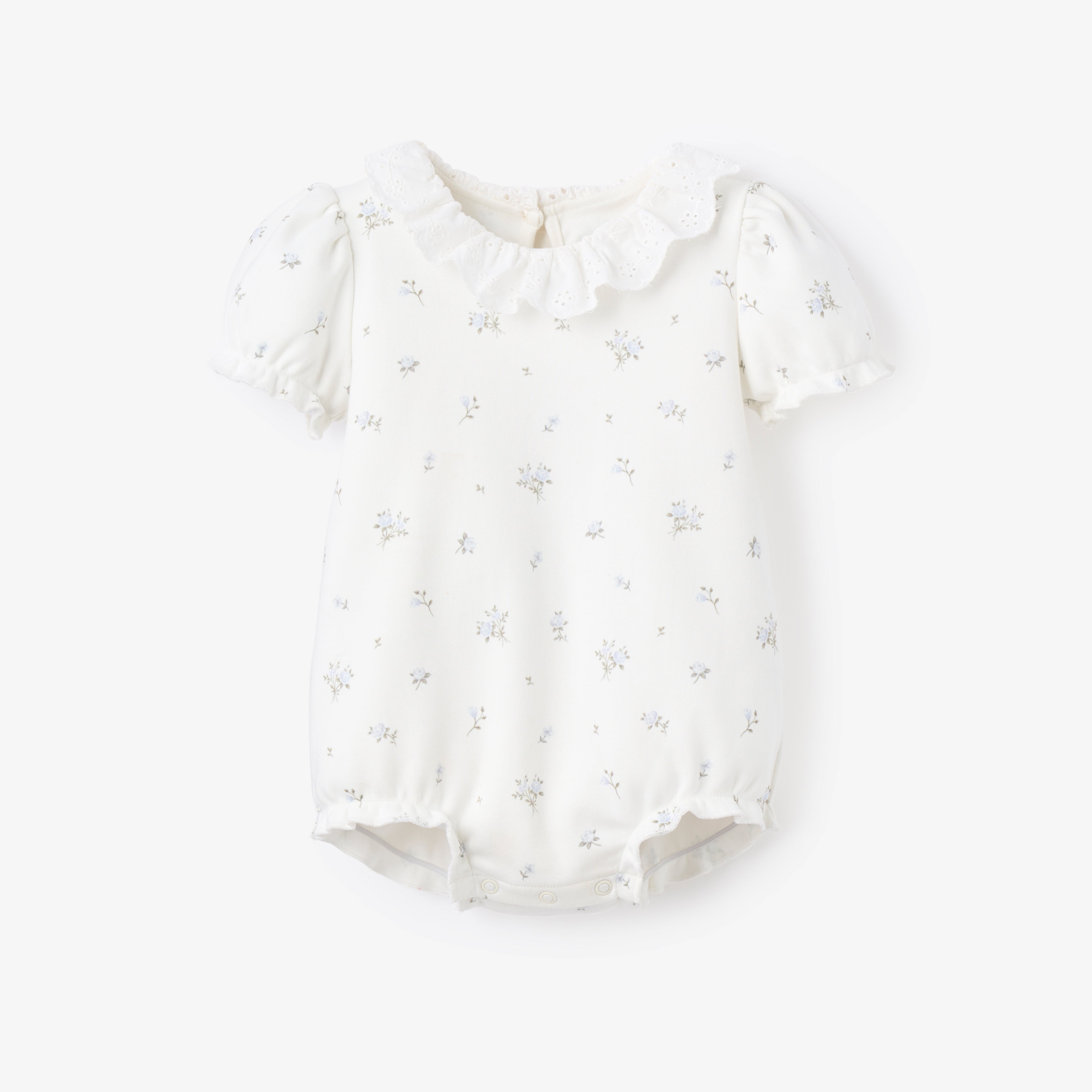 Image of English Rose Double Knit Eyelet Lace Collar Bubble