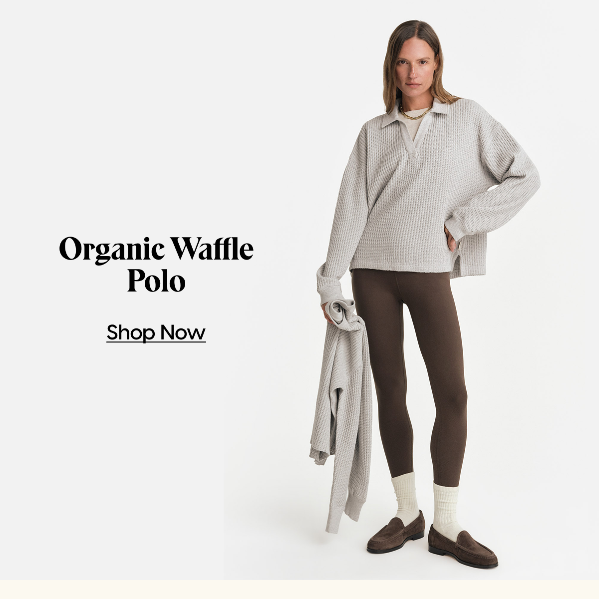 Organic Waffle Polo | Shop Now