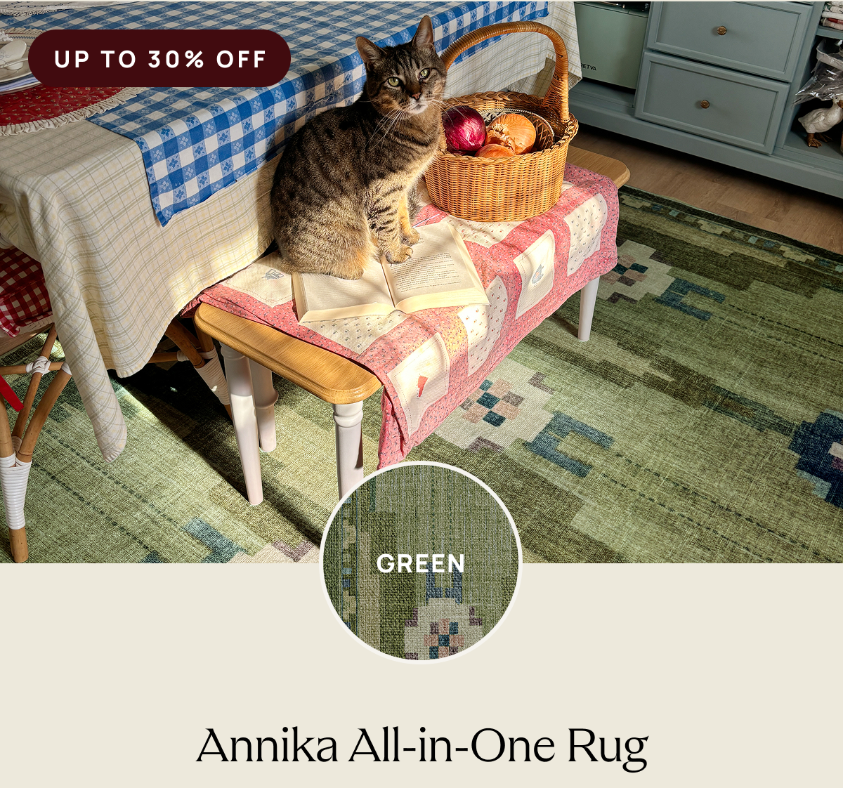 Annika Green Rug