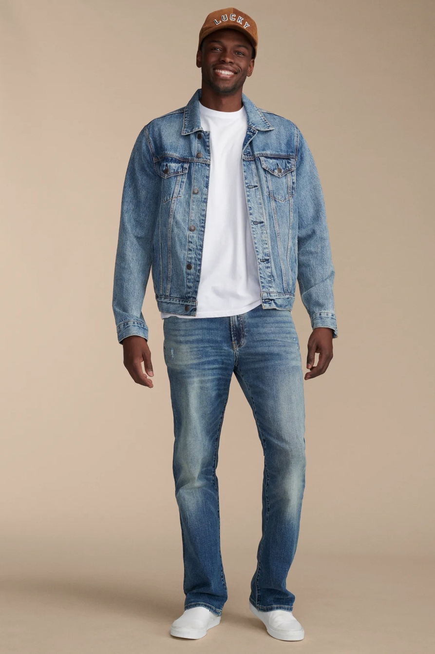 Image of Lucky Brand Easy Rider Boot Jean - Men's Pants Denim Bootcut Jeans in Glimmer