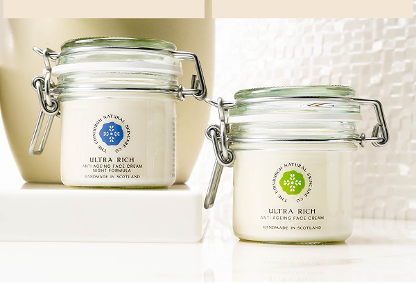 The night and day cream next to each other - this is a products shot.,