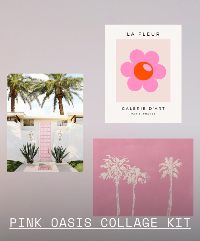 PINK OASIS COLLAGE KIT