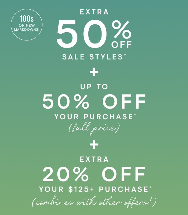 Extra 50% off sale styles