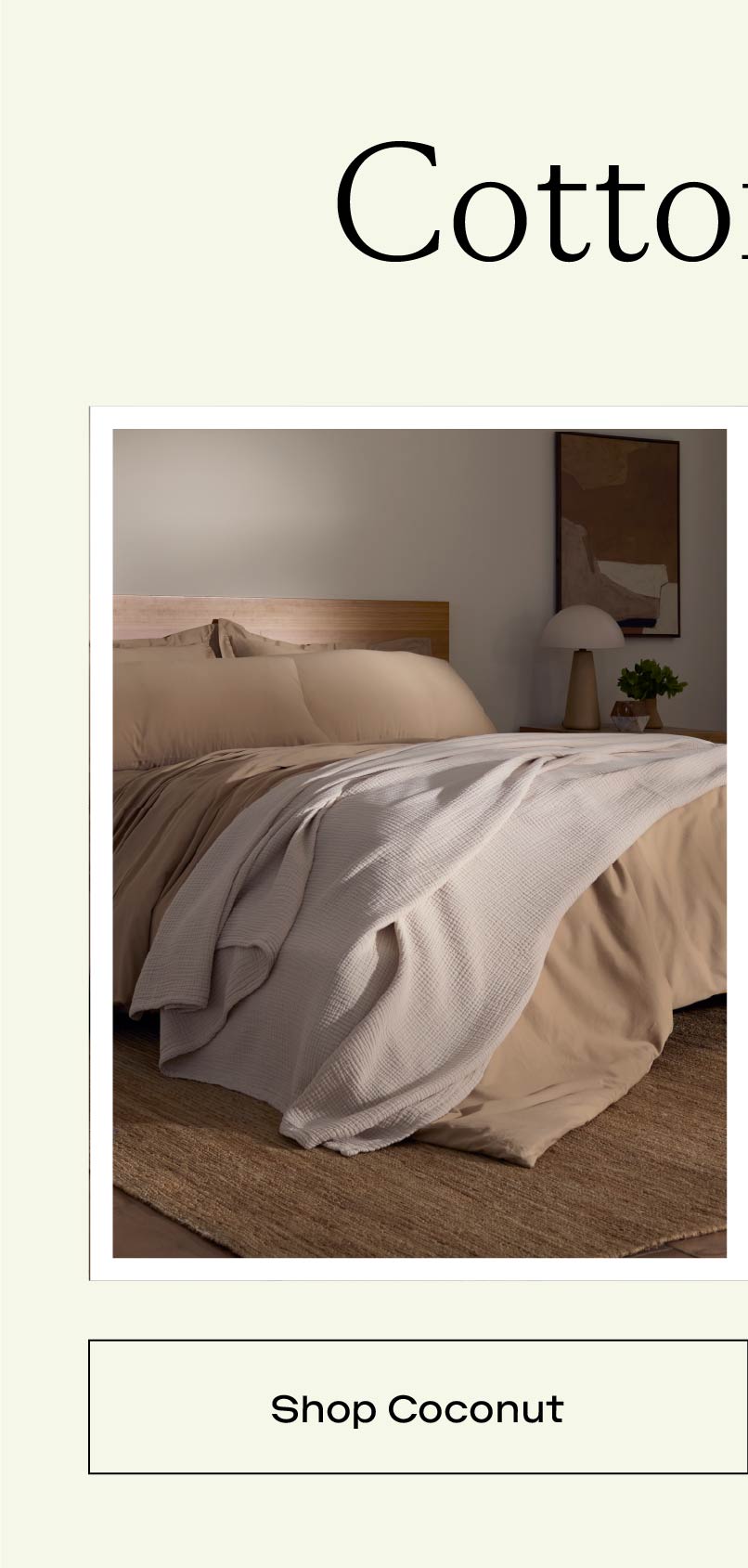 COTTON GAUZE BLANKET IN COCONUT