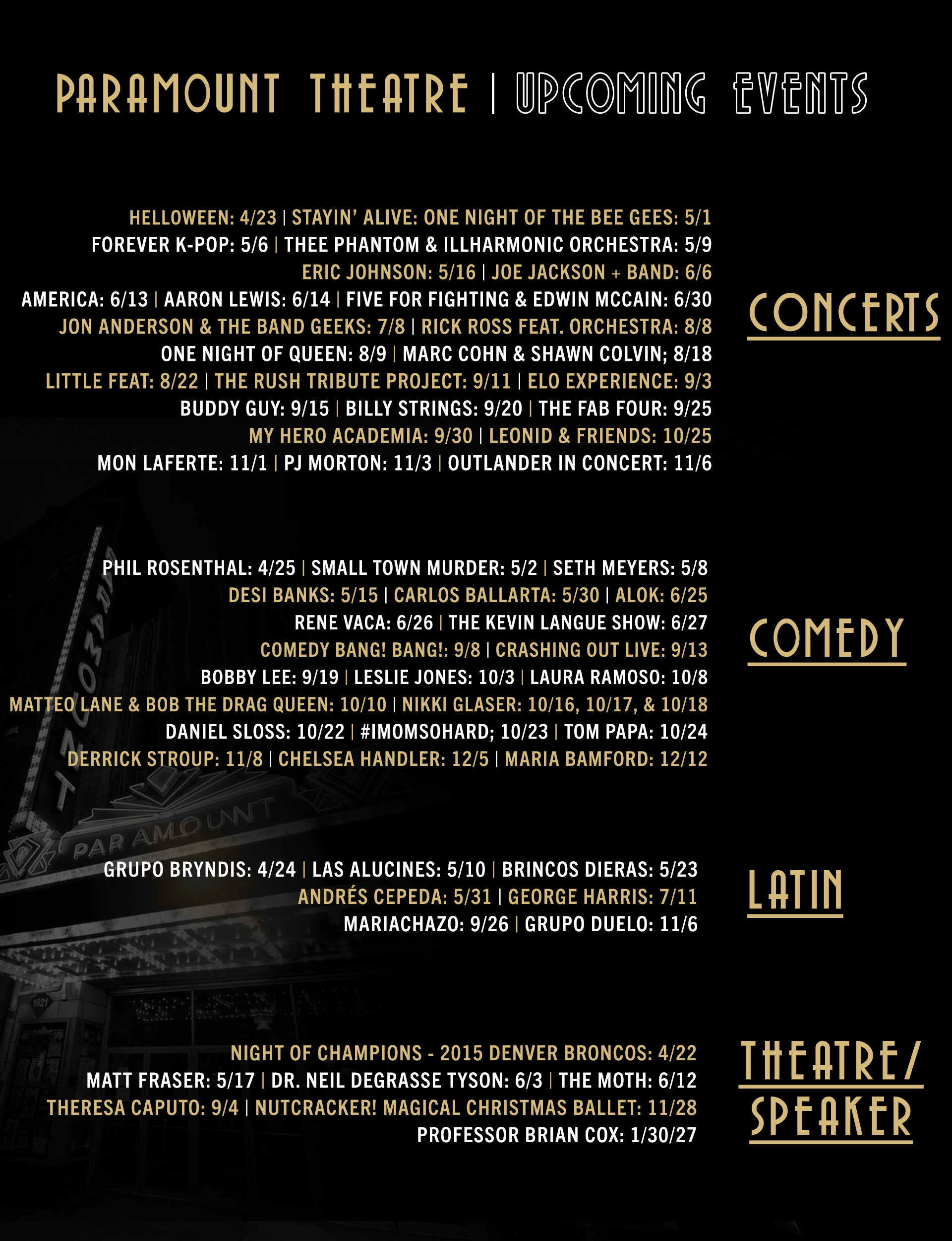 Upcoming Events