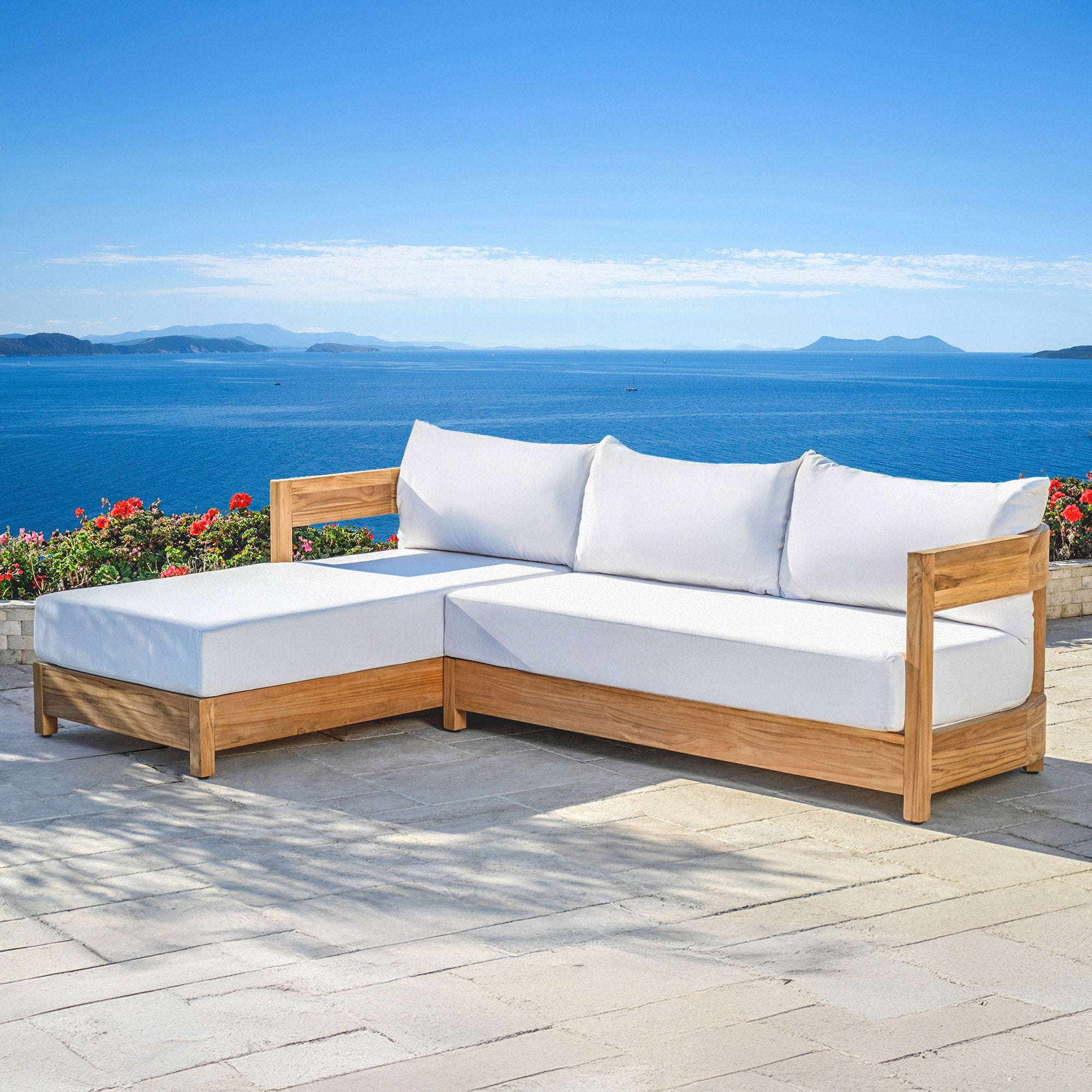 Santino Teak Outdoor Patio Furniture by Abbyson Home