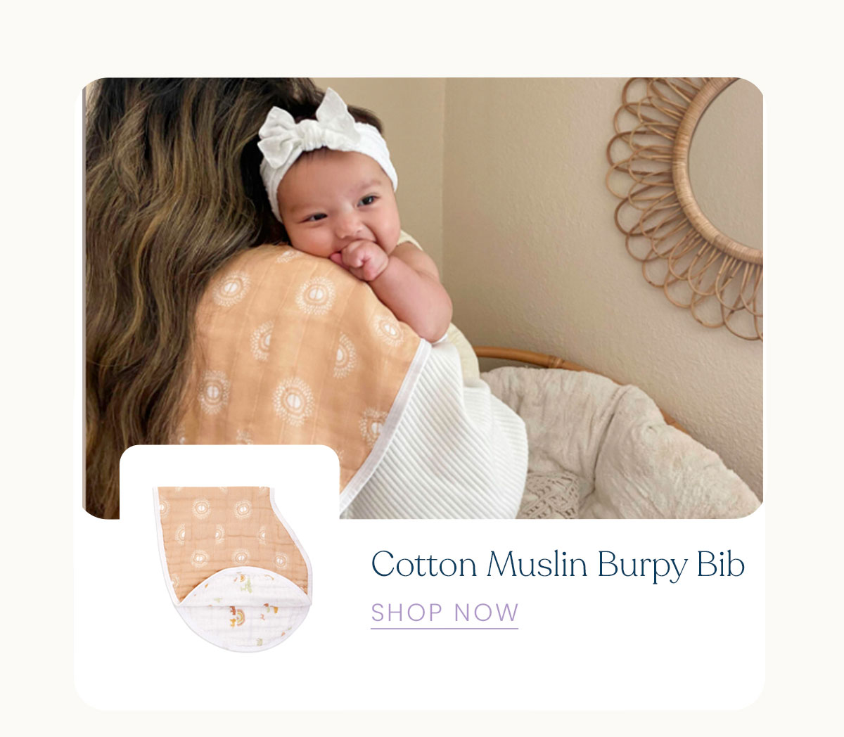 Cotton Muslin Burpy Bib