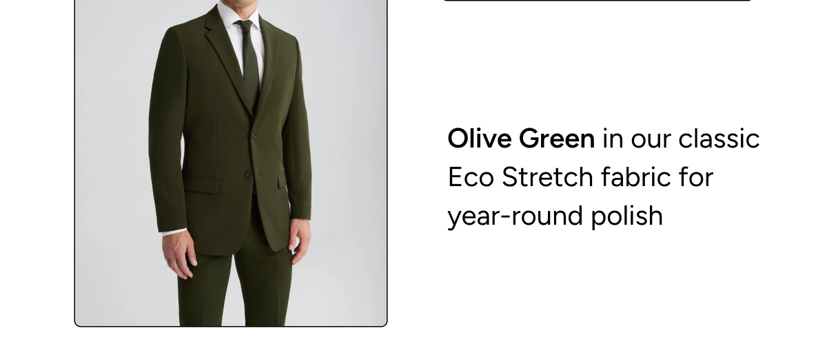 Olive Green Suit, $224