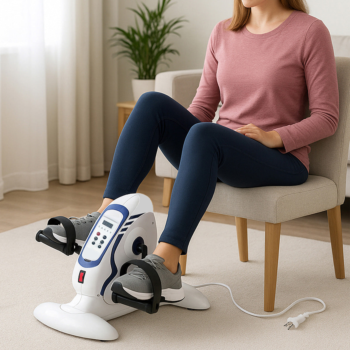 Image of Compact Motorized Smart Exercise Bike