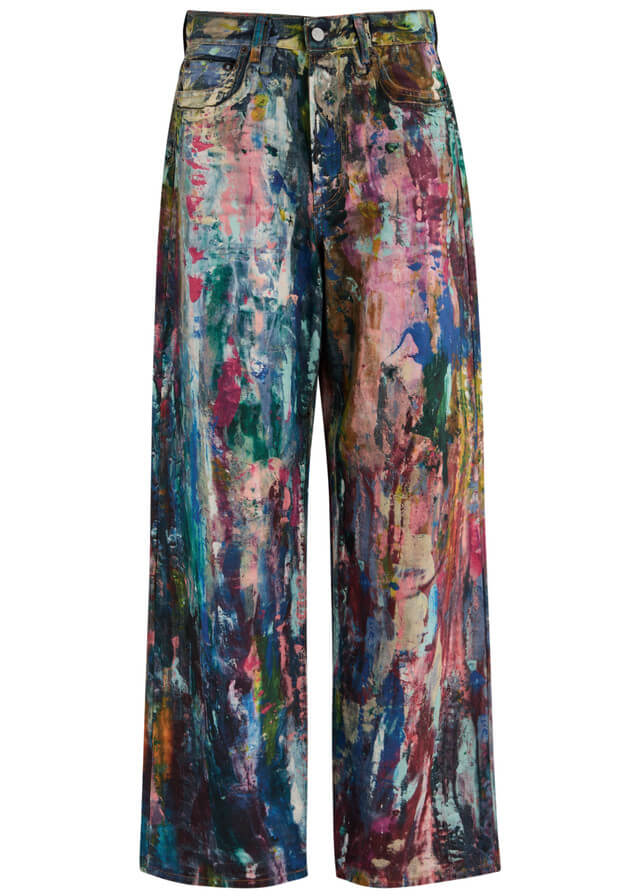 ACNE STUDIOS Paint-splatter straight-leg jeans