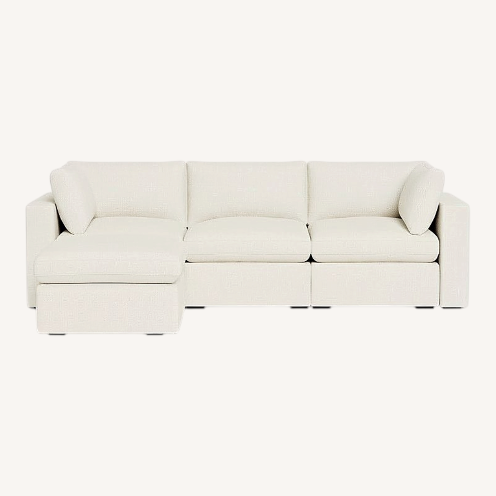 Image of Cozey Ciello White Boucle 3+ Piece Sectional