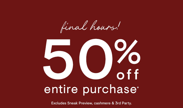 Final Hours 50% off