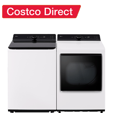 LG 5.5 cu. ft. Top Load Washer with EasyUnload and 7.3 cu. ft. Rear Control Dryer with EasyLoad