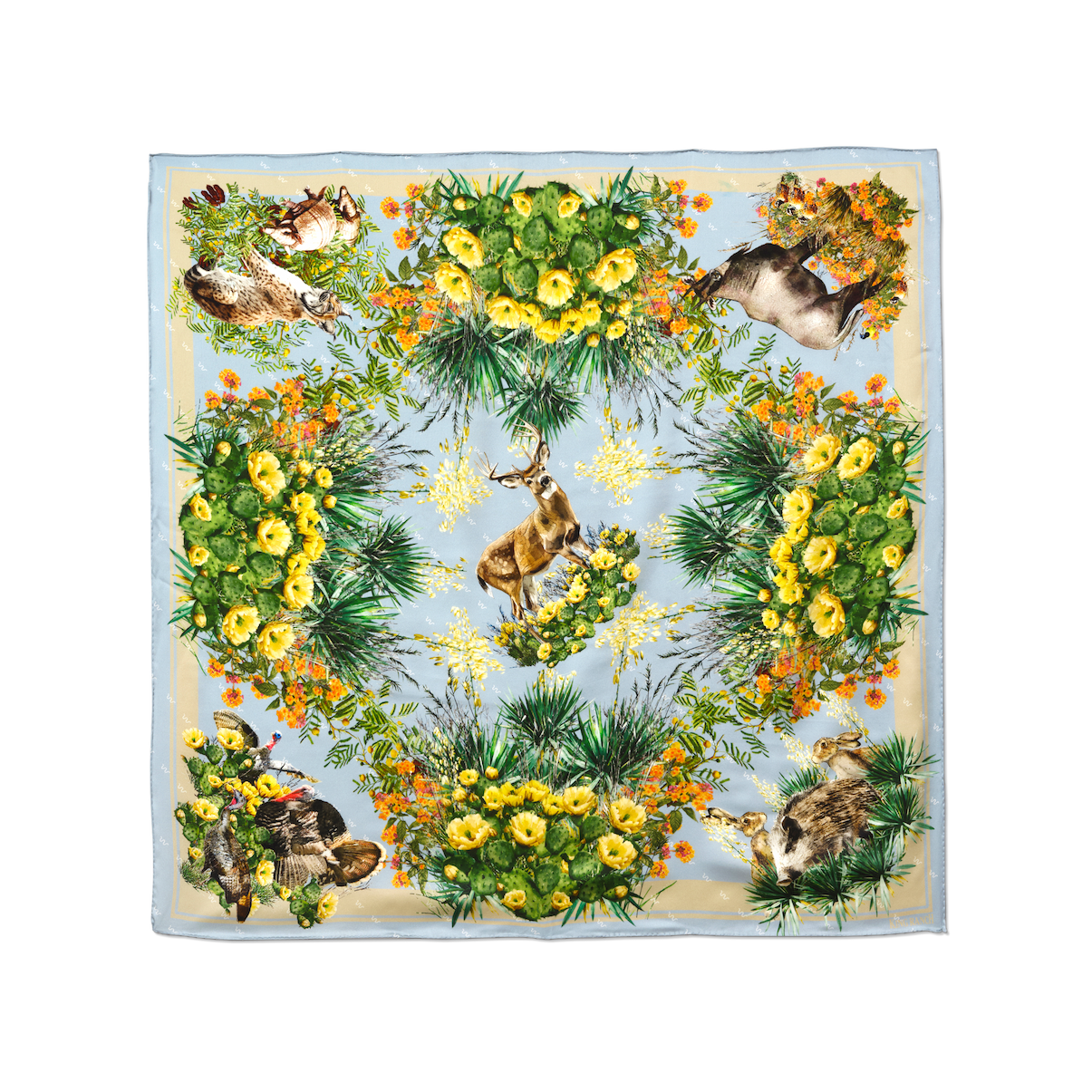 King Ranch Flora and Fauna Silk Scarf