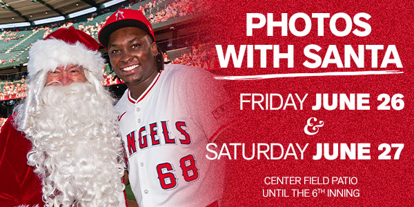 Photos with Santa - Friday, June 26 & Saturday, June 27 - Center Field Patio until the 6th inning