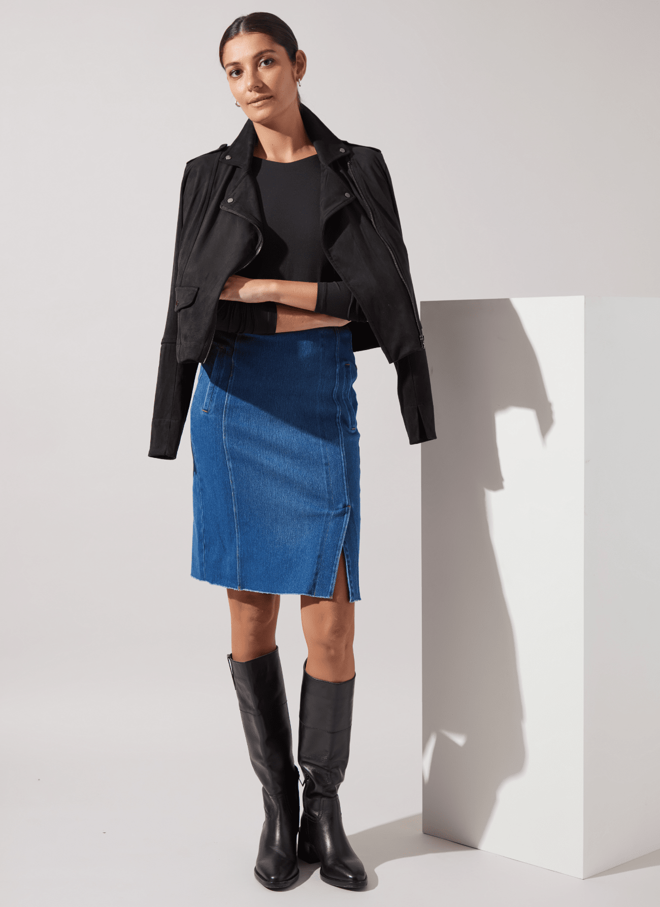 Image of Lyrica Denim Skirt