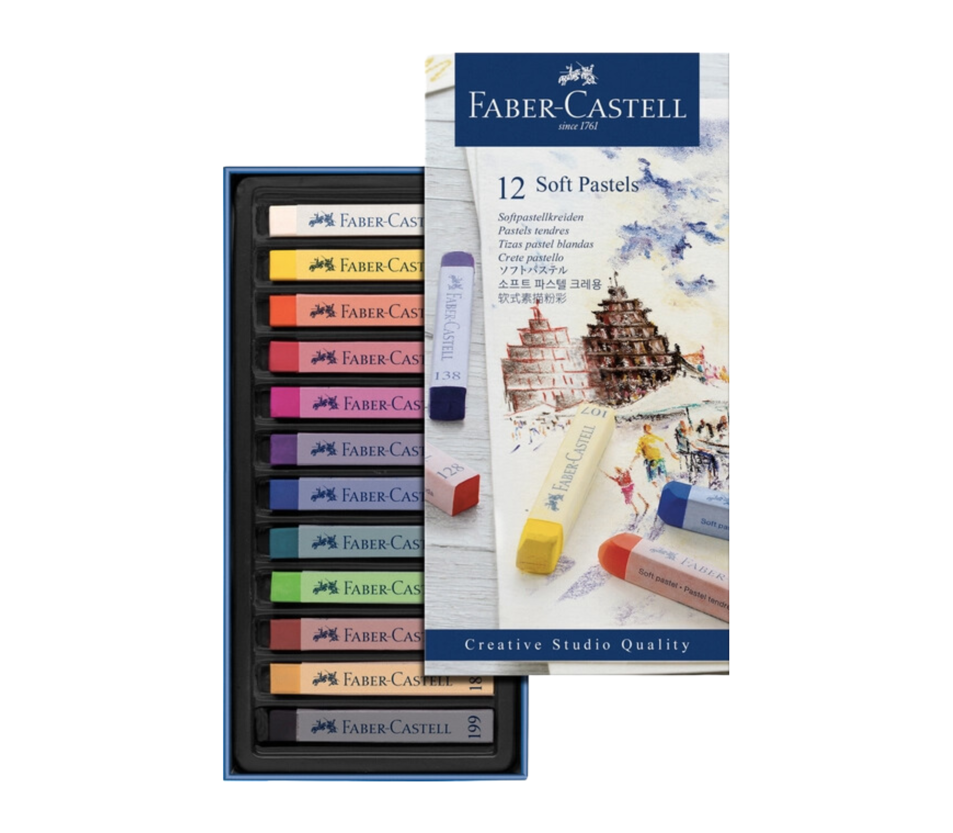 Image of Soft Pastel Full Length Sticks, Box of 12