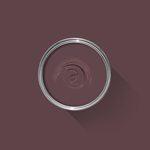 A photo looking down on a Farrow & Ball tin filled with Brinjal