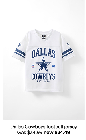 Dallas Cowboys football jersey was $34.99 now $24.49