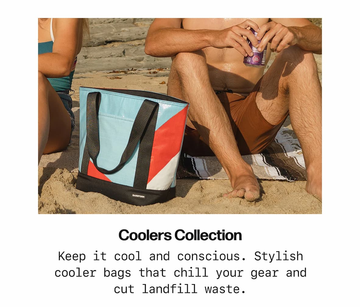 Coolers Collection Keep it cool and conscious. Stylish cooler bags that chill your gear and cut landfill waste.