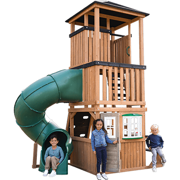 KidKraft Panorama Tower Outdoor Playhouse with Slide