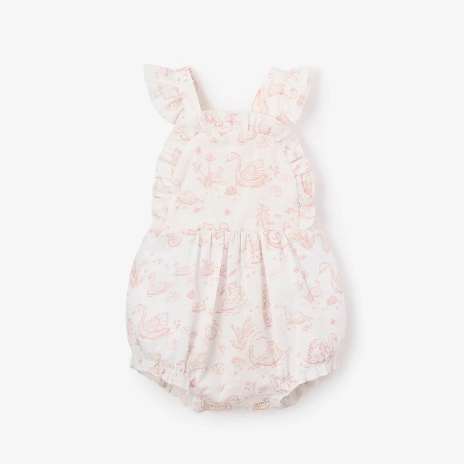 Image of Swan Toile Swiss Dot Sunsuit