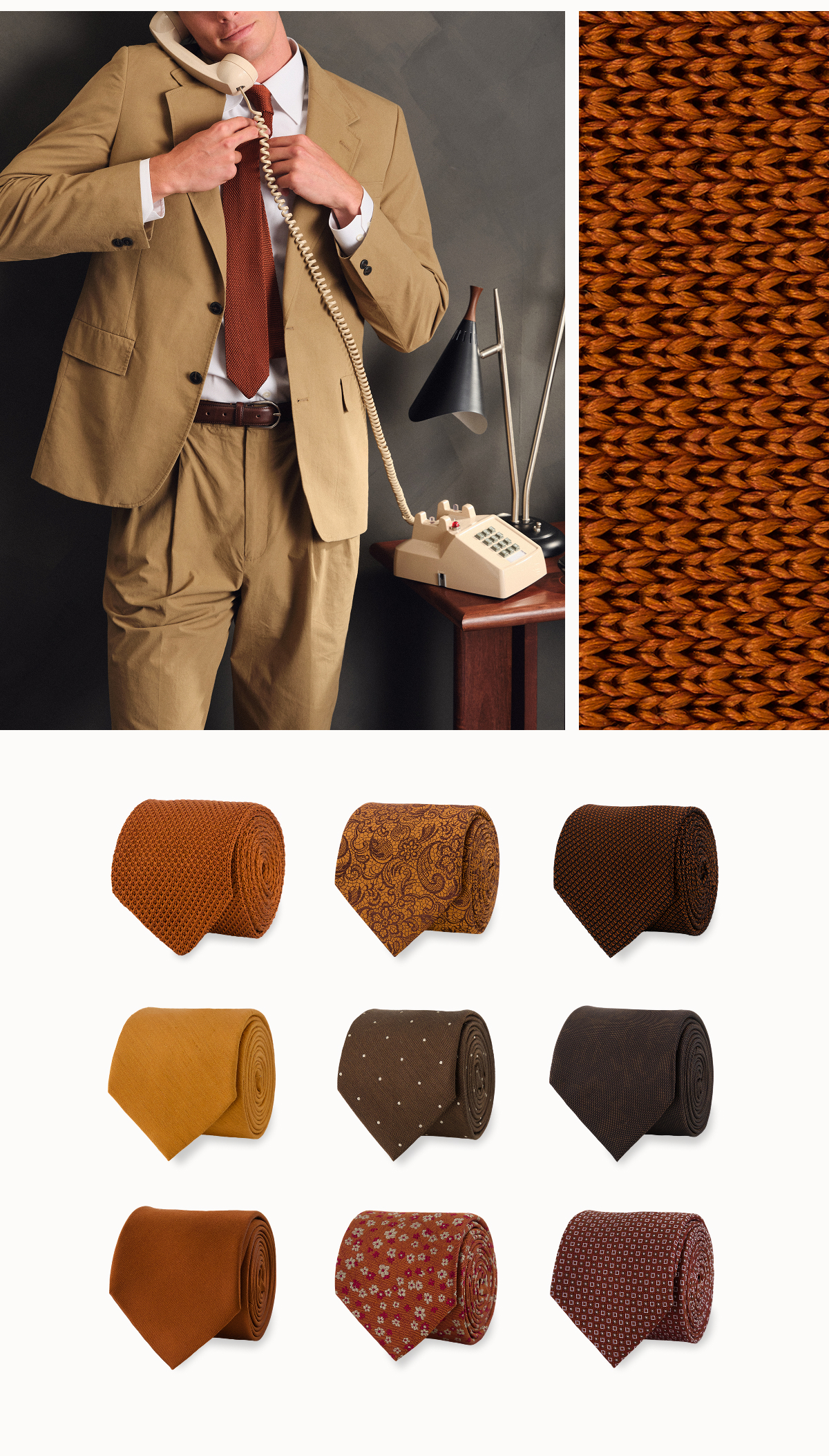 Orange Ties Grid