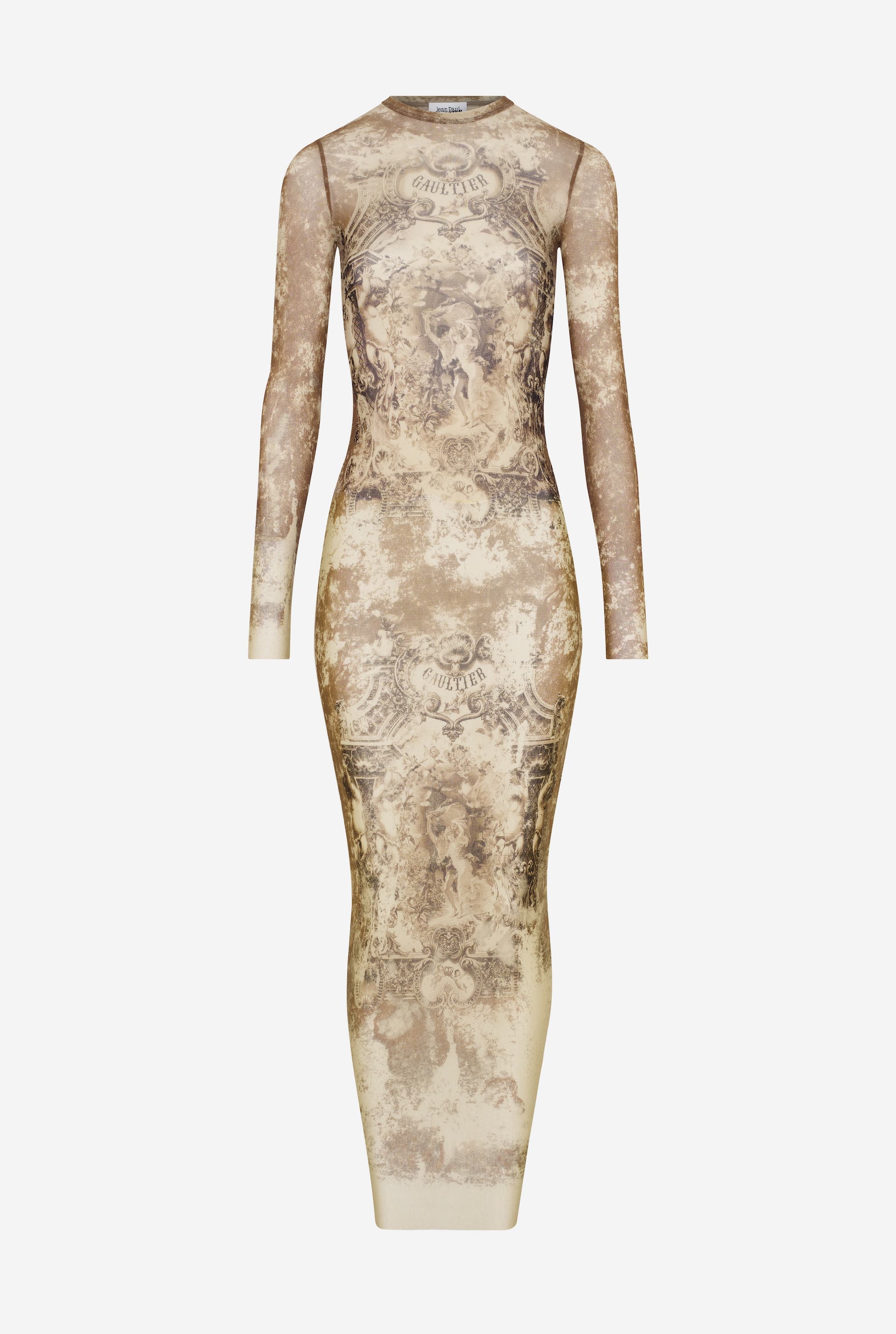The Long Beige Médaillon Dress