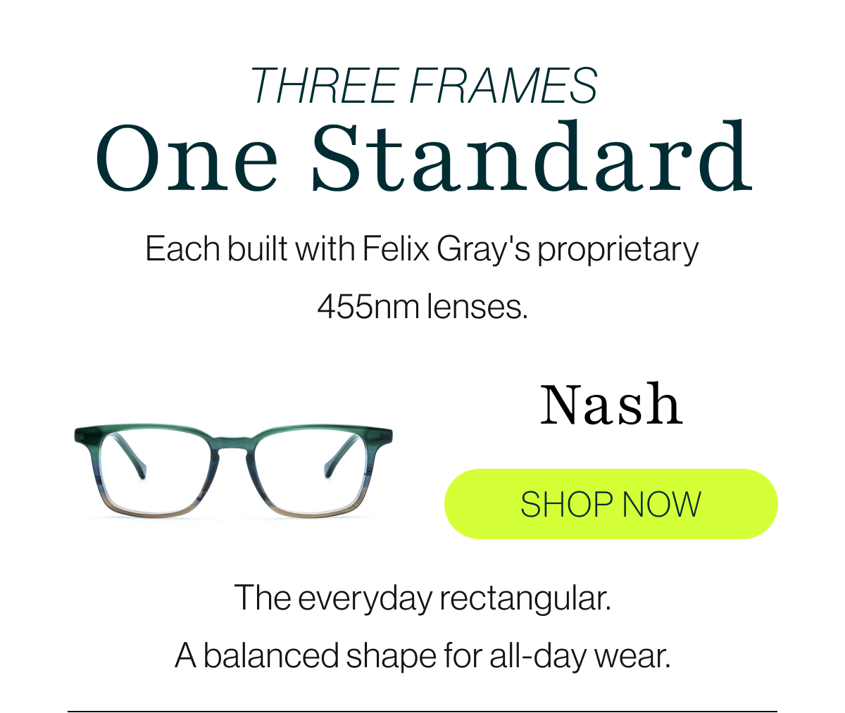Three Frames: Nash