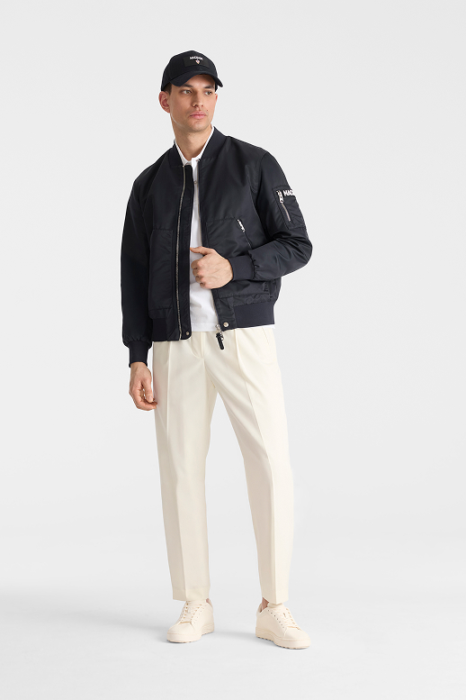 EMILIO-CR Satin Bomber Jacket