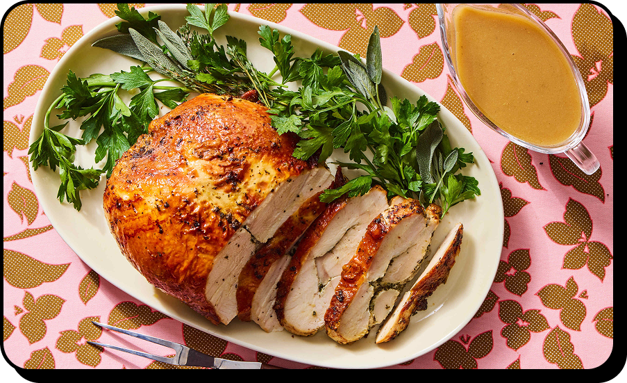 Thanksgiving! Herb Roasted Turkey Breast with Classic Gravy