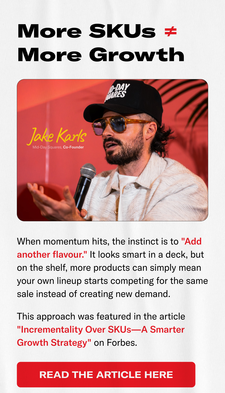 More SKUs /= More Growth. This is what jake has to say about our PB&J Strawberry