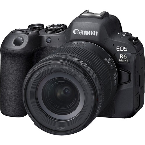 Canon - EOS R6 Mark II Mirrorless Camera with 24-105mm f/4-7.1 Lens with Free Case and Memory Card